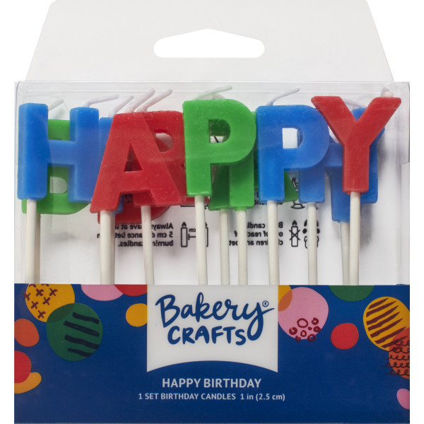 Happy Birthday Letters Primary Specialty Candles