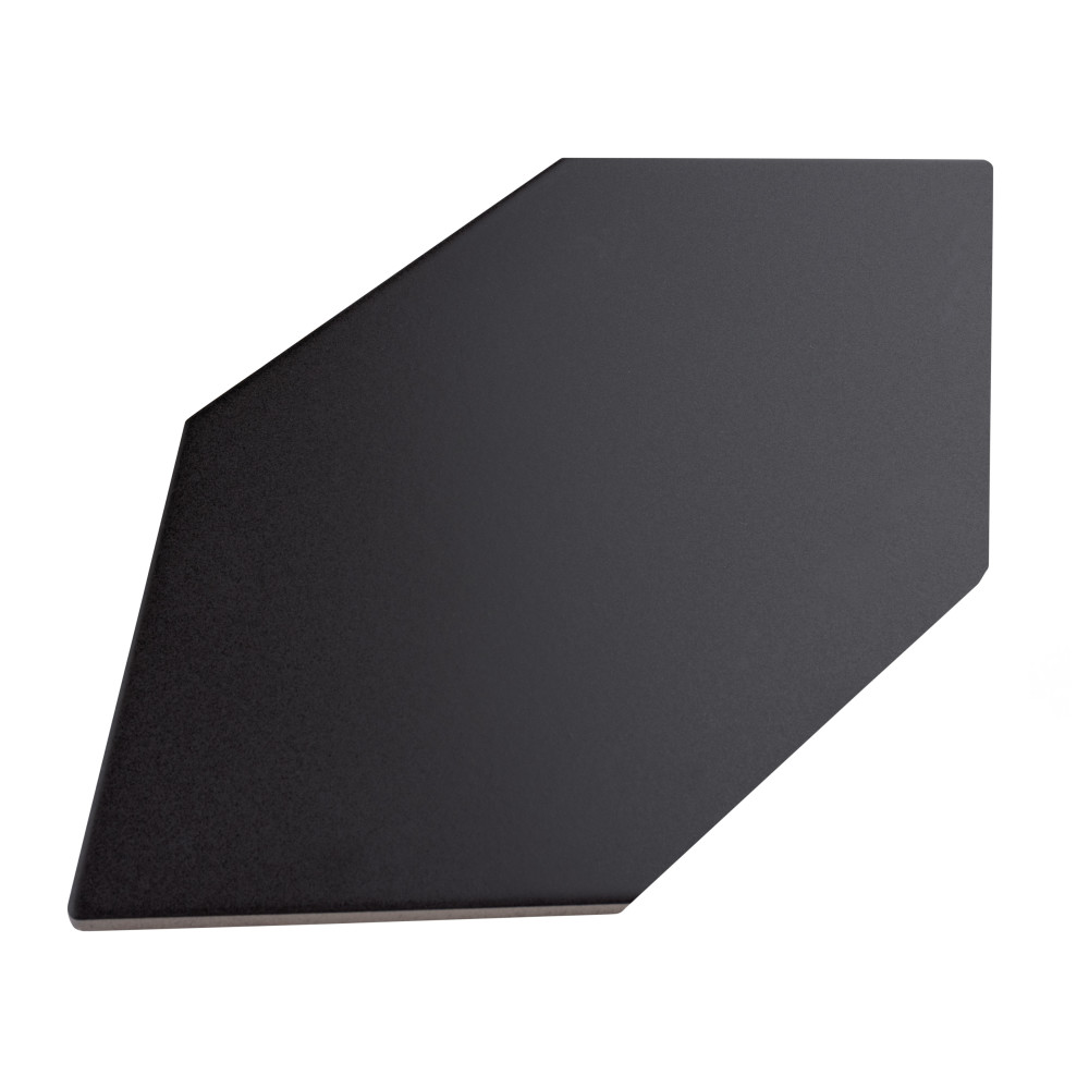 Textile Basic Kayak Black 6-1/2 in. x 12-1/2 in. Porcelain Floor and Wall Tile