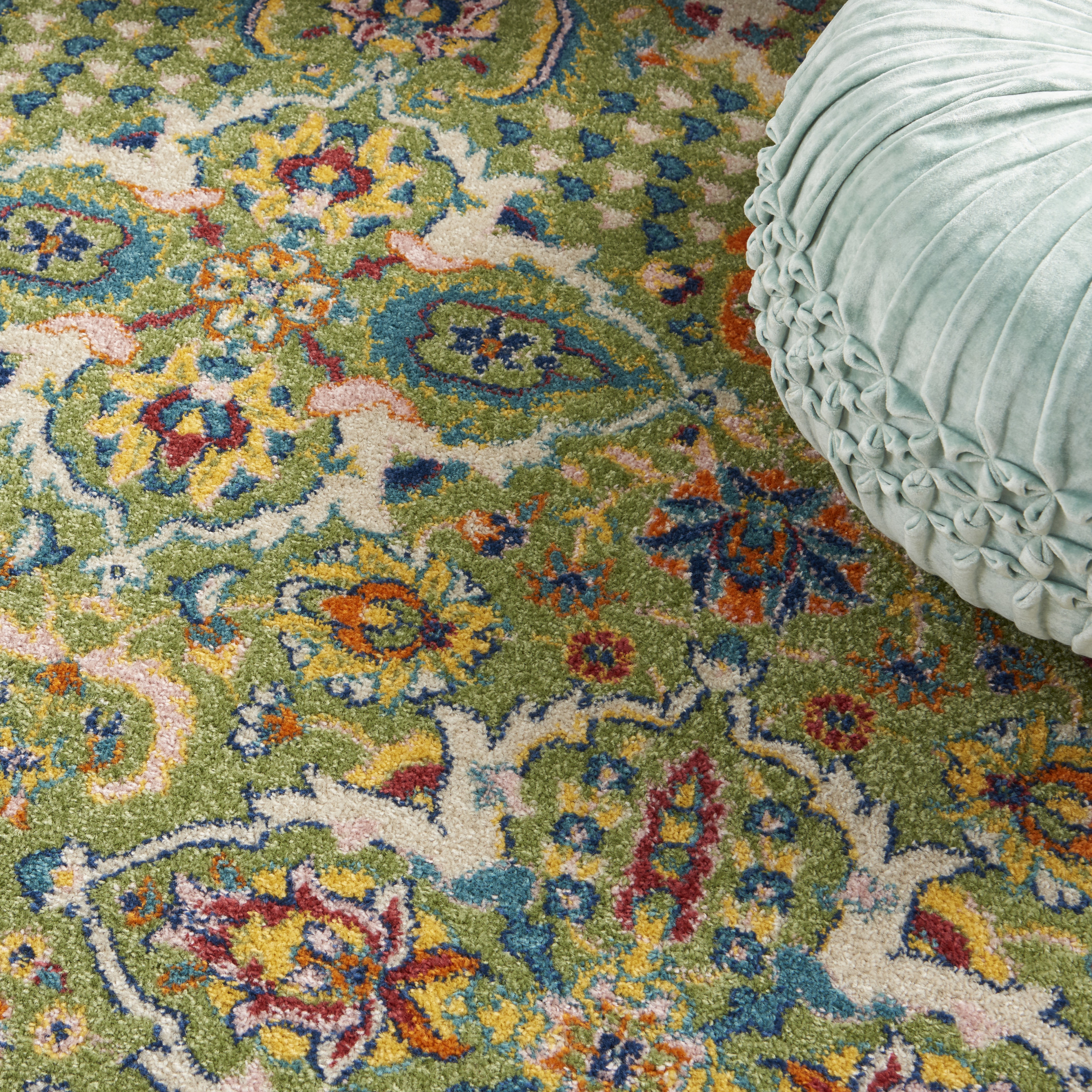 Nourison Allur 4' x 6' Sage Ivory Bohemian Indoor Rug