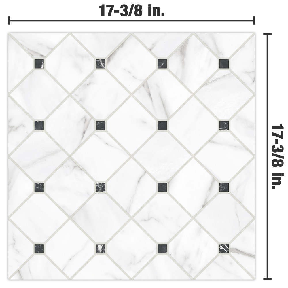 Tuscany Siena 17-3/8 in. x 17-3/8 in. Porcelain Floor and Wall Tile