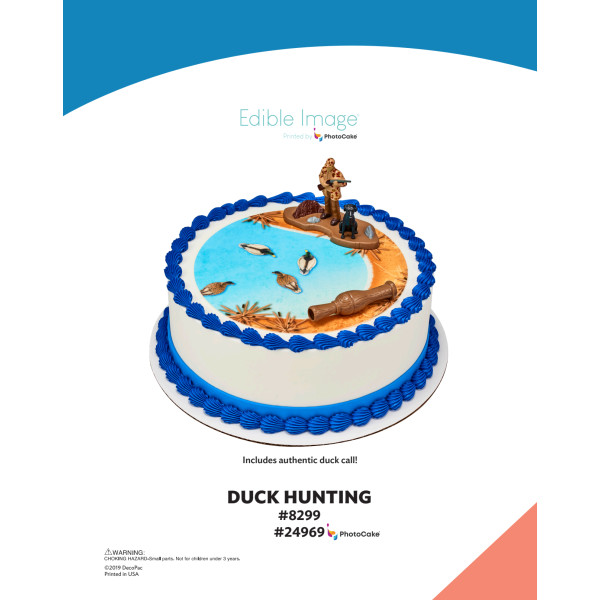 Duck Hunting The Magic of Cakes® PhotoCake® Enhanced Round Background Page