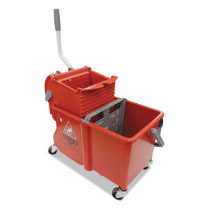 Unger, SmartColor, 16qt, Mop Bucket w/ Sidepress Wringer, Red