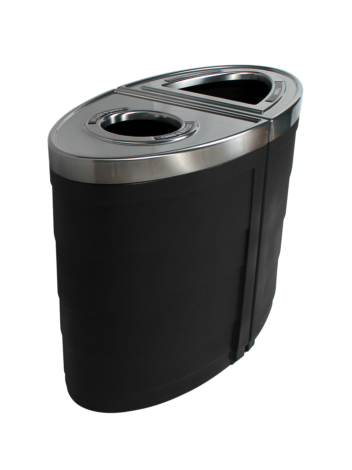 EVOLVE – Double – Kit – Cans & Bottles-Landfill – Circle-Full – Black