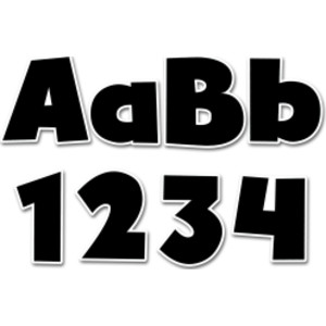 Bold Black 4" Designer Letters, 199 Pieces