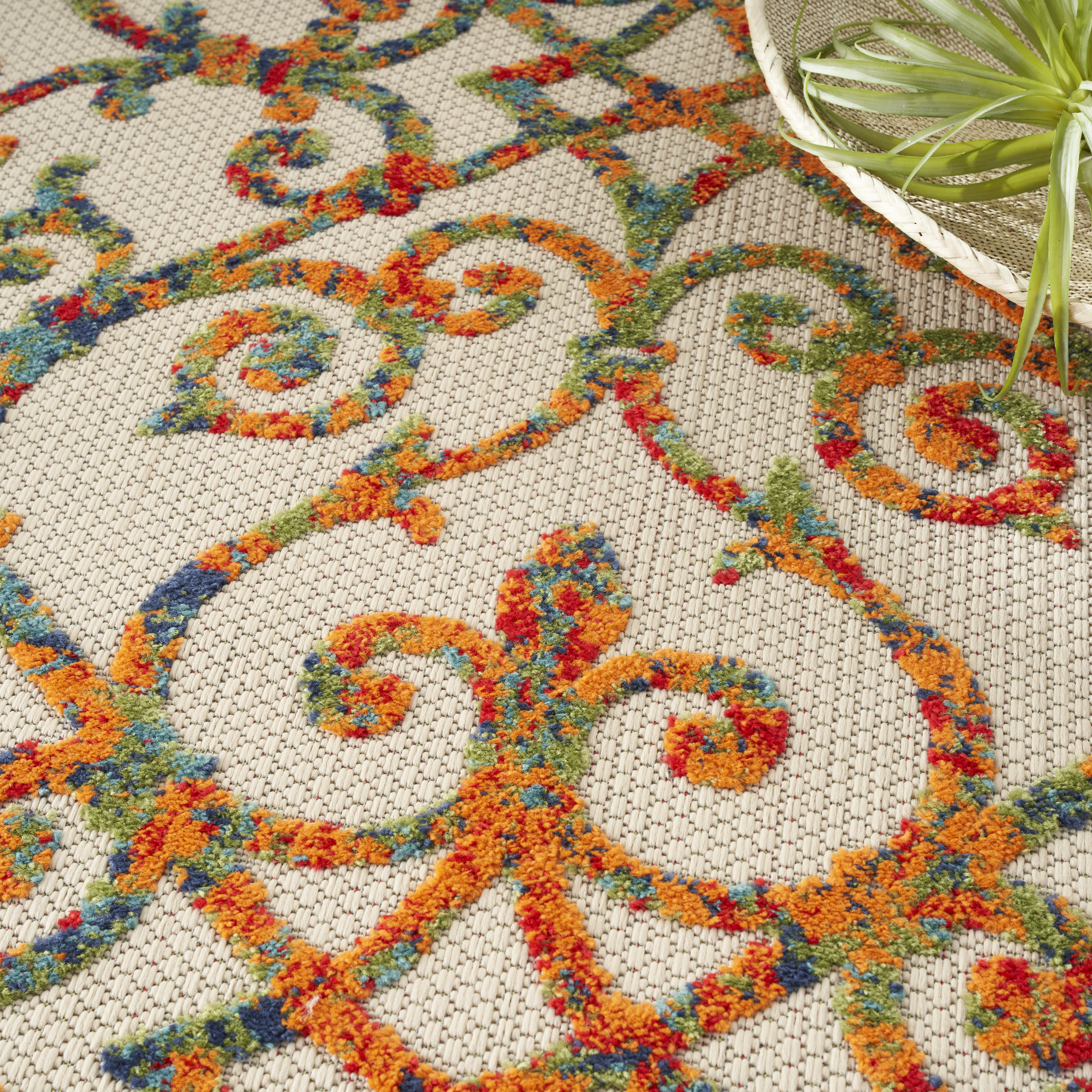 Nourison Aloha 10' x 14' Multicolor Contemporary Rug