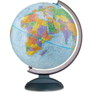 Globo terráqueo de viajero, 12"