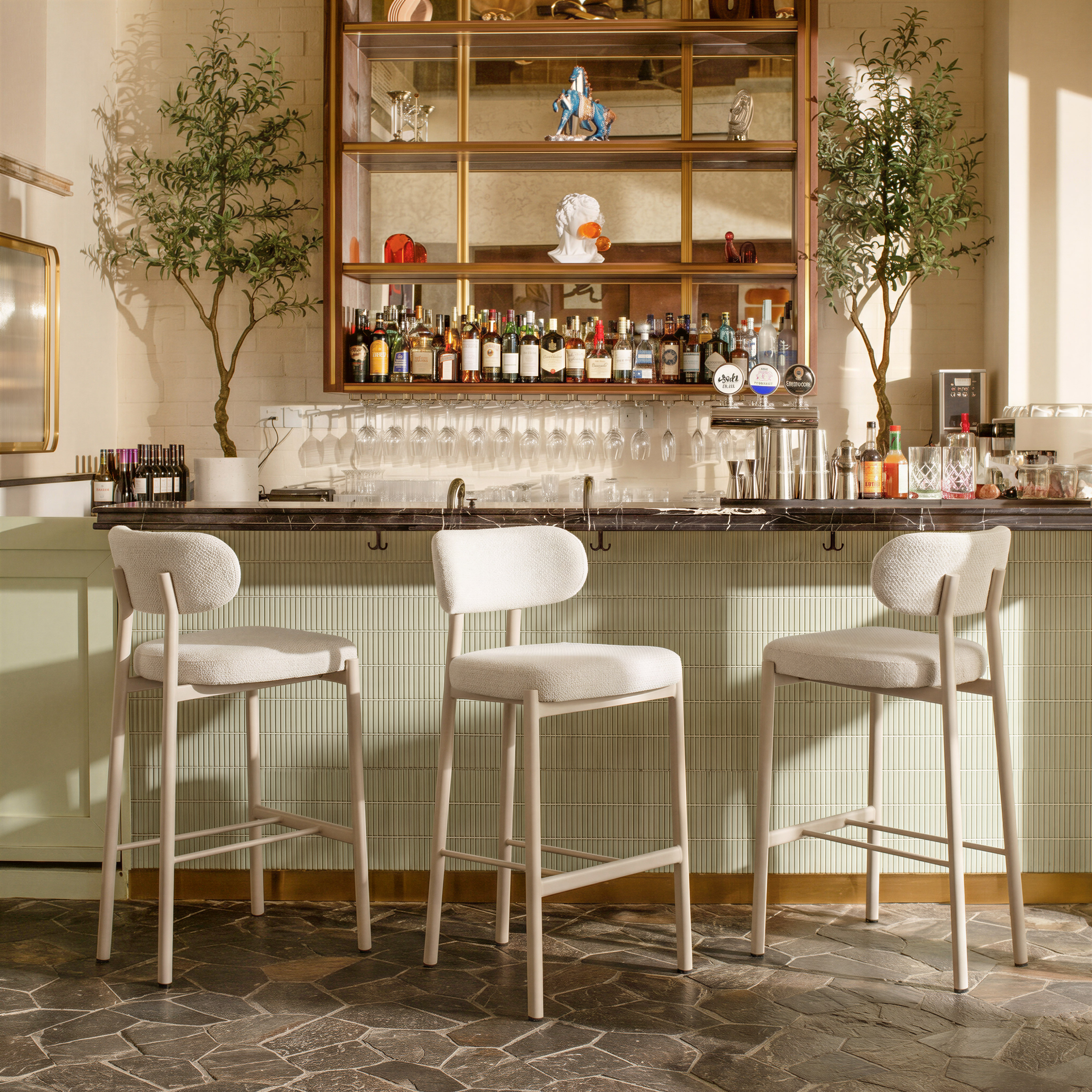 Aurea Barstool (Set of 2) Light Gray product image