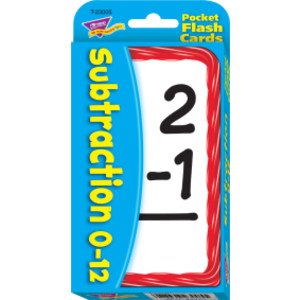 Subtraction 0-12 Pocket Flash Cards