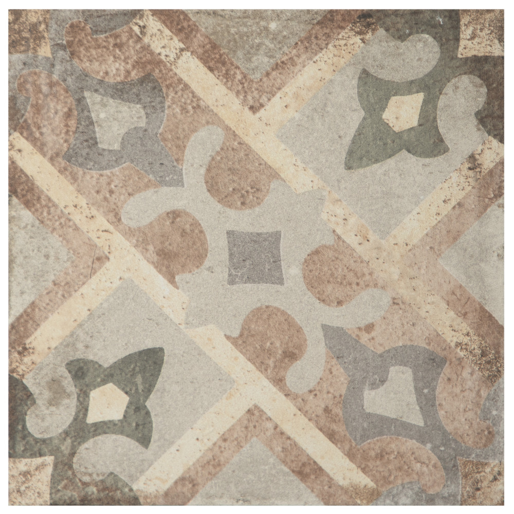 D’Anticatto Decor Laterza 8-3/4 in. x 8-3/4 in. Porcelain Floor and Wall Tile
