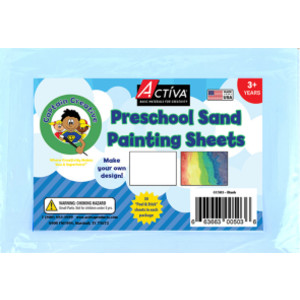 Preschool Sand Art Sheets, Blank, 5x7 in, 30 Sheets