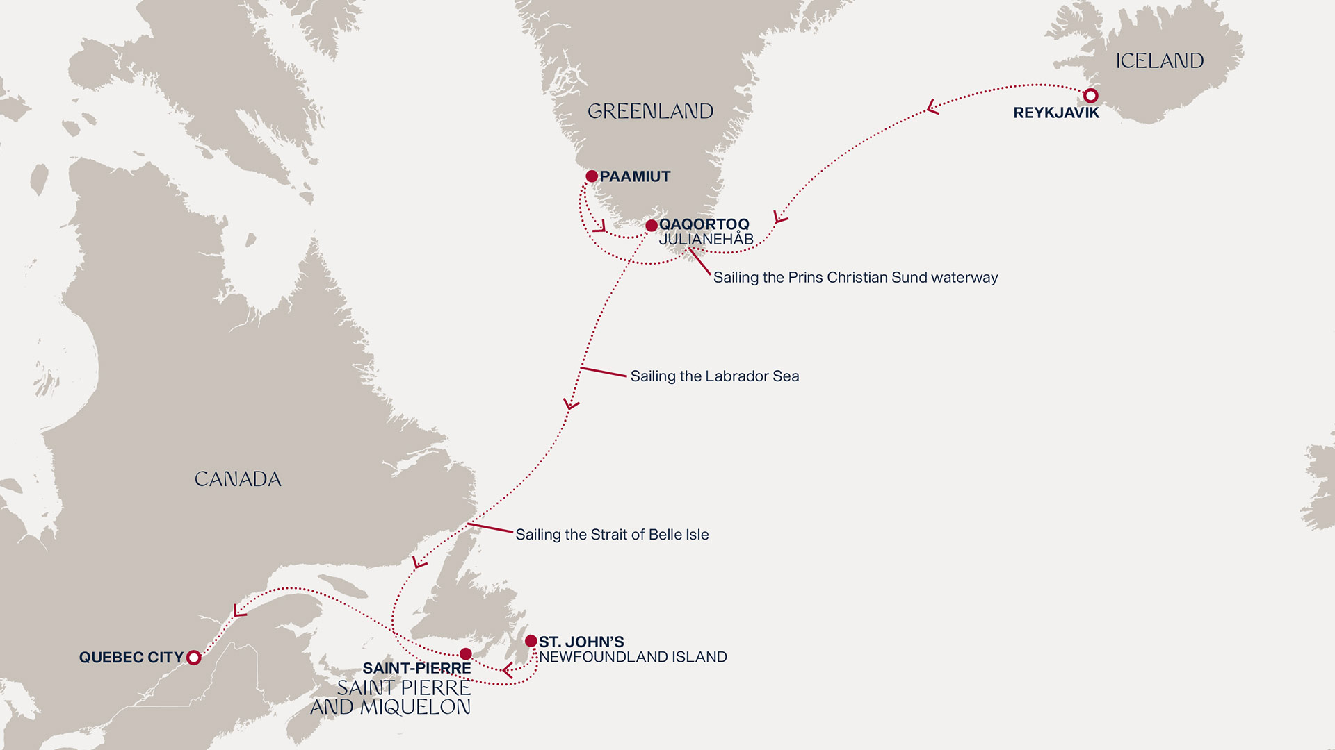 Itinerary map