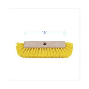 Boardwalk, 10in, Dual-Surface Brush, Polypropylene Bristles, Yellow