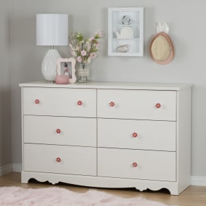 Lily rose - Bureau double 6 tiroirs Lily rose - Bureau double 6 tiroirs