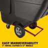 RUB1304BK, Rubbermaid Commercial, Rotomolded Tilt Truck, Utility Duty, 1/2 Cubic Yard, Black