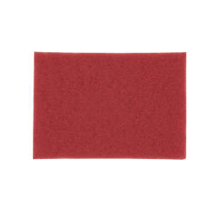 3M,  Natural 3300 Burnish Rectangular Floor Pad, 12"x18, Red