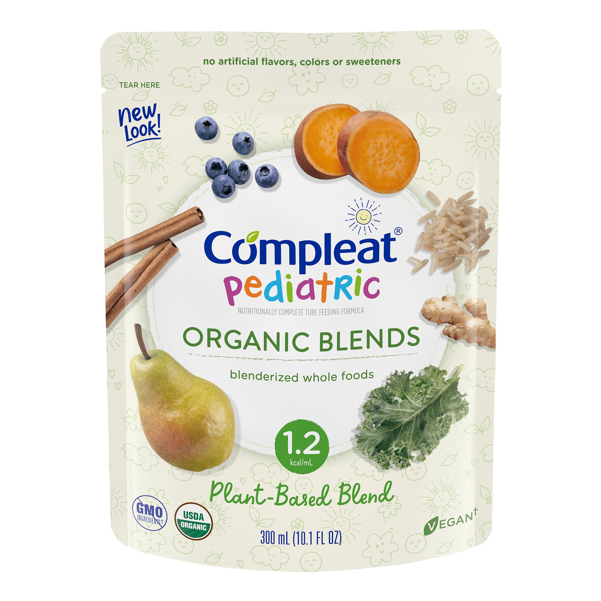 Compleat Pediatric Organic Blends Tube Feeding Formula, Plant-Based, Non-GMO MK 1092415