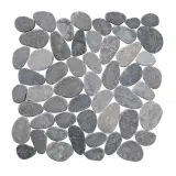 Random Series Grey Marble 12×12 Cobbles Mosaic Tumbled