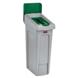 Rubbermaid Commercial, Slim Jim®, 23gal, Resin, Green, Rectangle, Receptacle