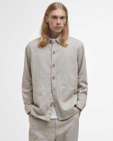 Natural Linen-Blend Overshirt 
