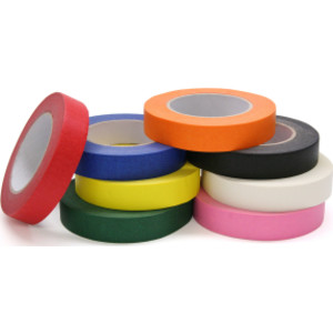 Colored Masking Tape, 8 Assorted Colors, 1" x 60 Yards, 8 Rolls