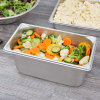 Third-size 6-inch-deep Super Pan V® stainless steel steam table pan