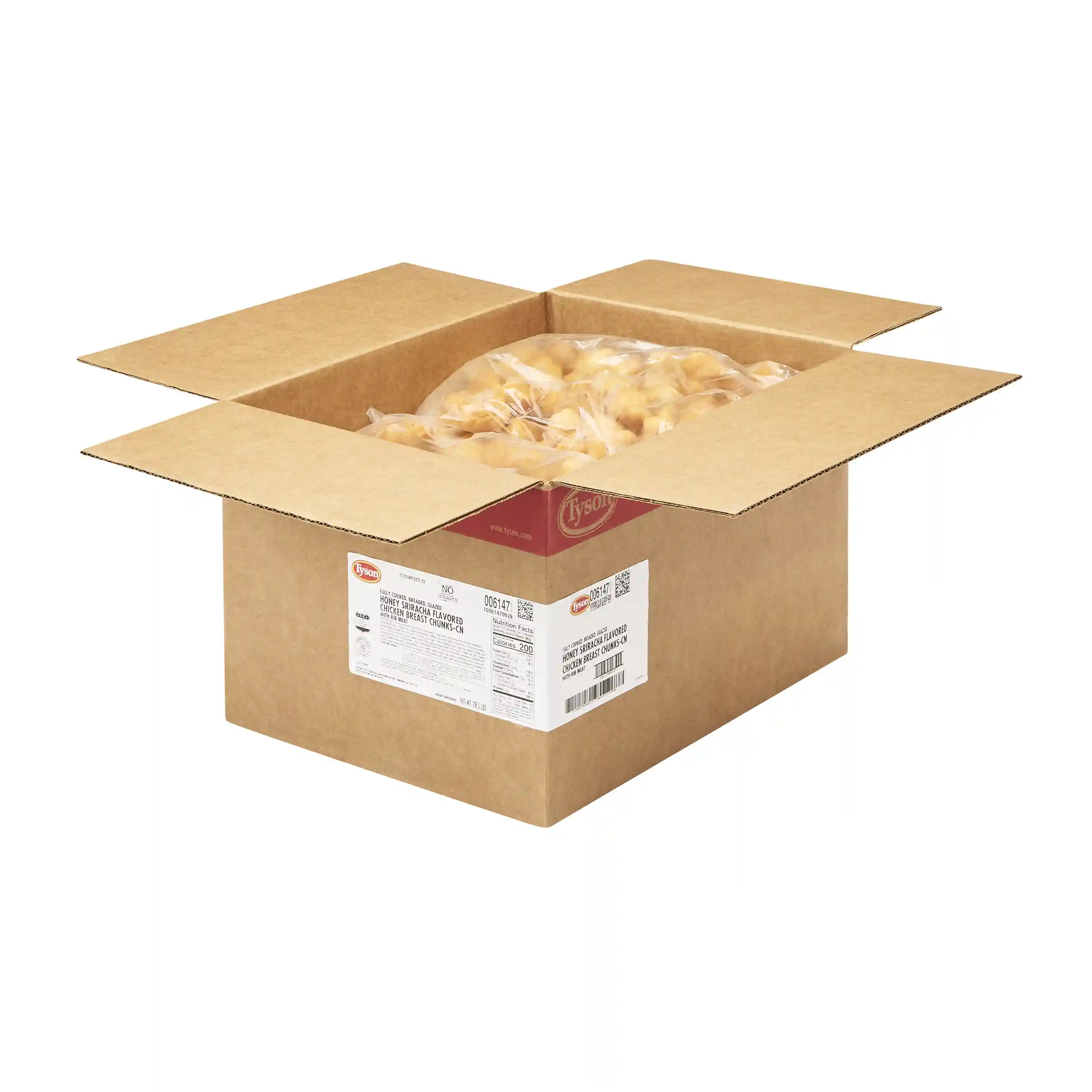 Tyson® Fully Cooked Breaded Honey Sriracha Glazed Chicken Breast Chunks CN, 0.86 oz._image_4