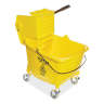 Boardwalk, Pro-Pac, 35qt, Mop Bucket w/ Sidepress Wringer, Yellow