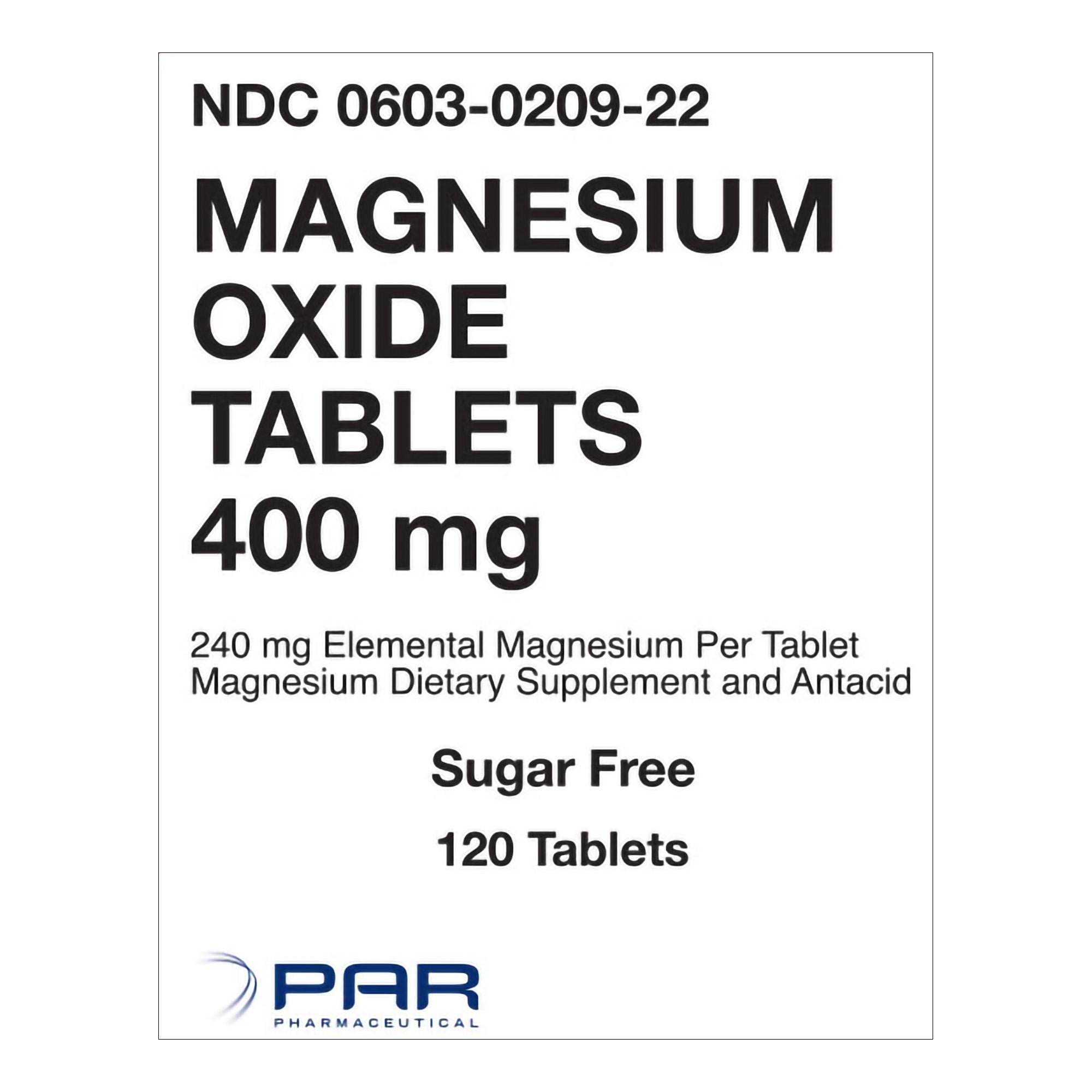 Plus Pharm Corp MAGNESIUM OXIDE, TAB 400MG (120/BT)