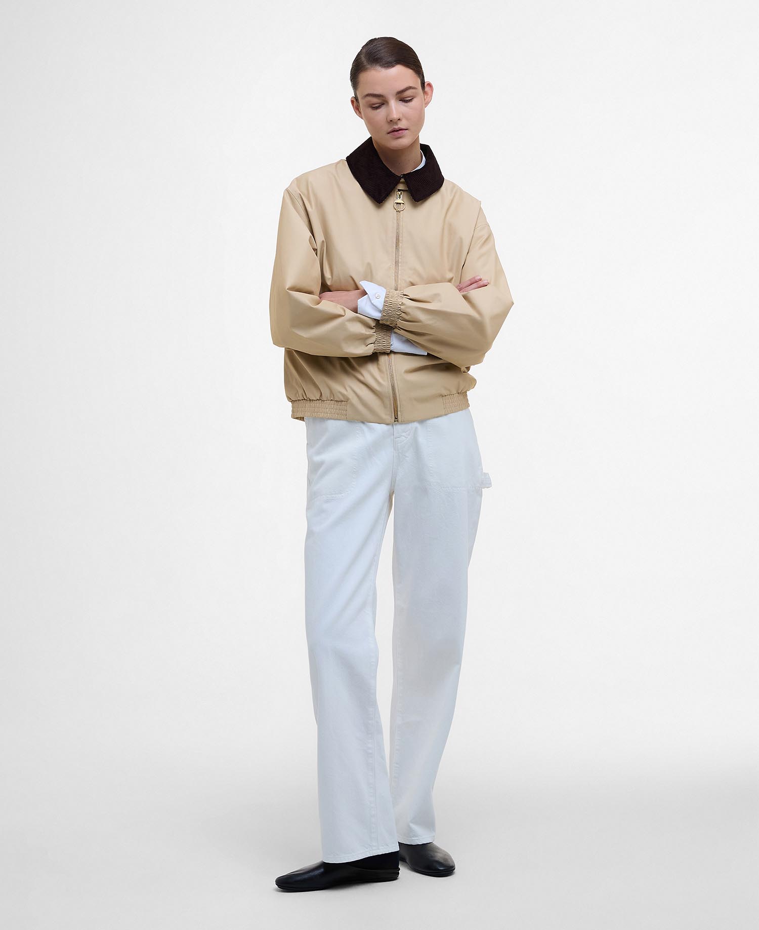 Barbour The Edit by Alexa Anna Showerproof Bomber Jacket image number 1
