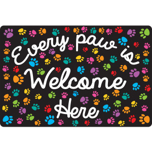 Computer Mouse Pad, 8" x 10", Every Paw is Welcome Here