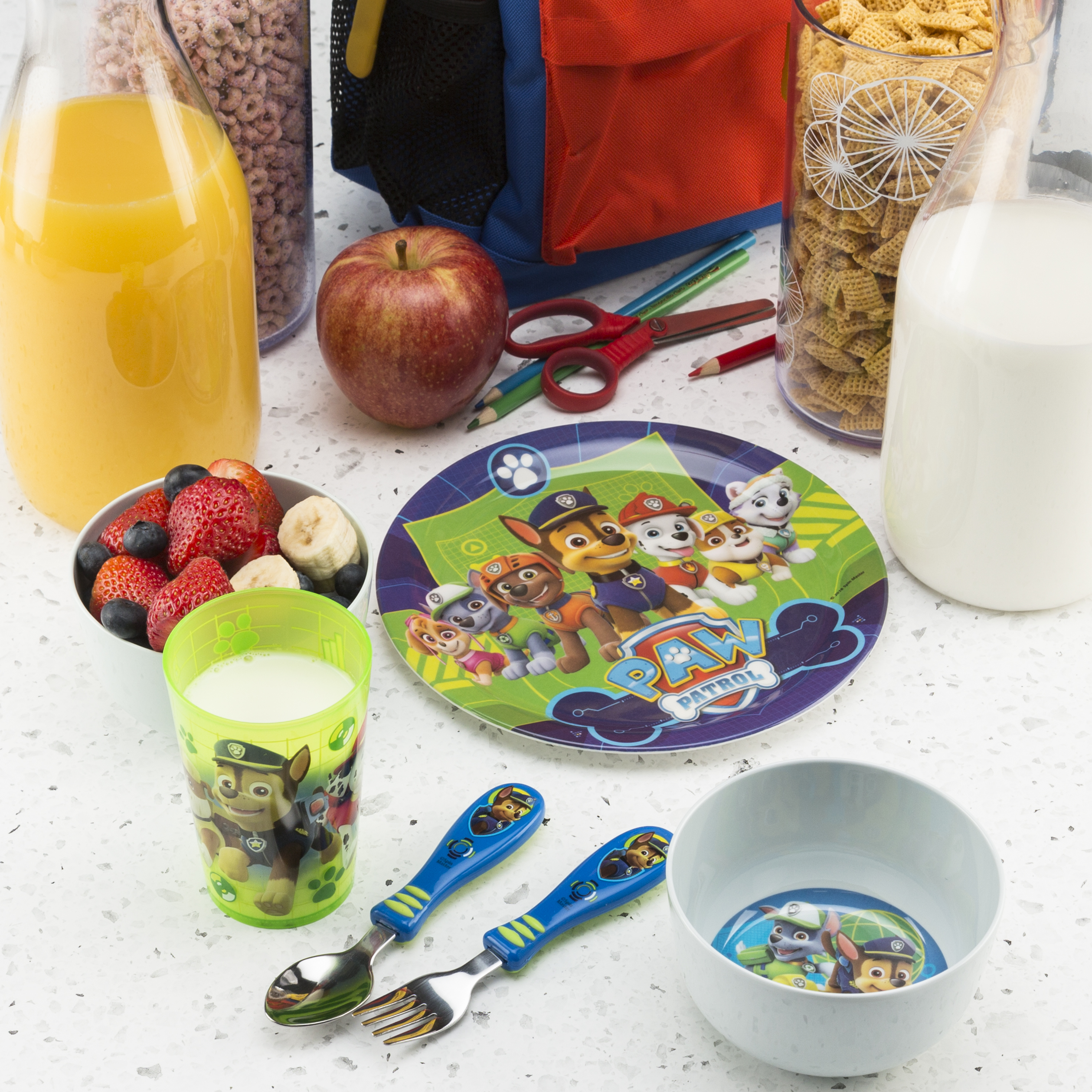 Paw Patrol Kids Dinnerware Set, Chase, Rubble, Rocky, Marshall, Zuma & Skye, 3-piece set slideshow image 2 Paw Patrol Kids Dinnerware Set, Chase, Rubble, Rocky, Marshall, Zuma & Skye, 3-piece set slideshow image 2