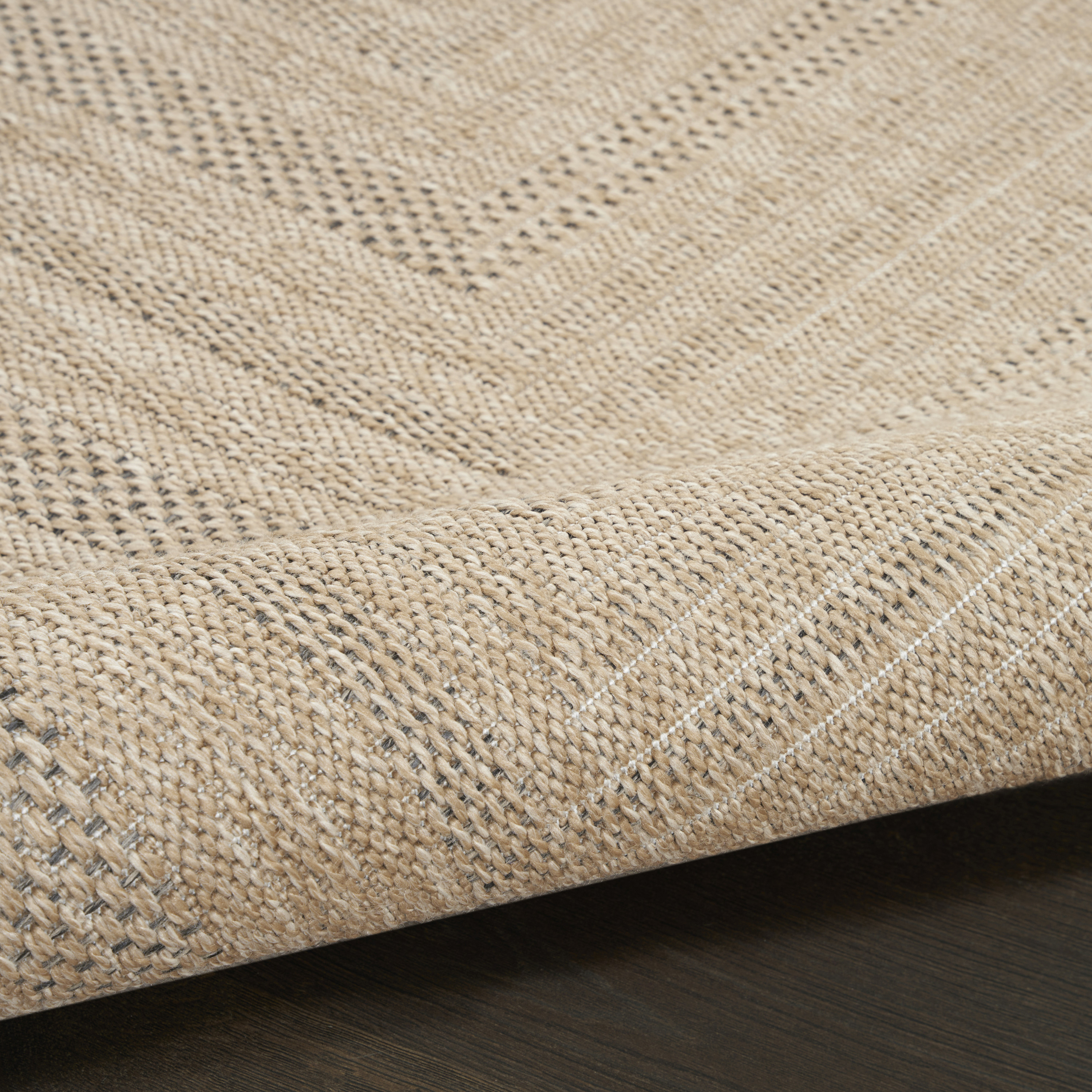 Nourison Tulum 6' x 9' Taupe Grey Outdoor Rug