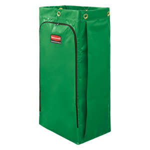 Rubbermaid Commercial, 34 Gal Vinyl Bag for High Capacity Janitorial Cleaning Carts, Green