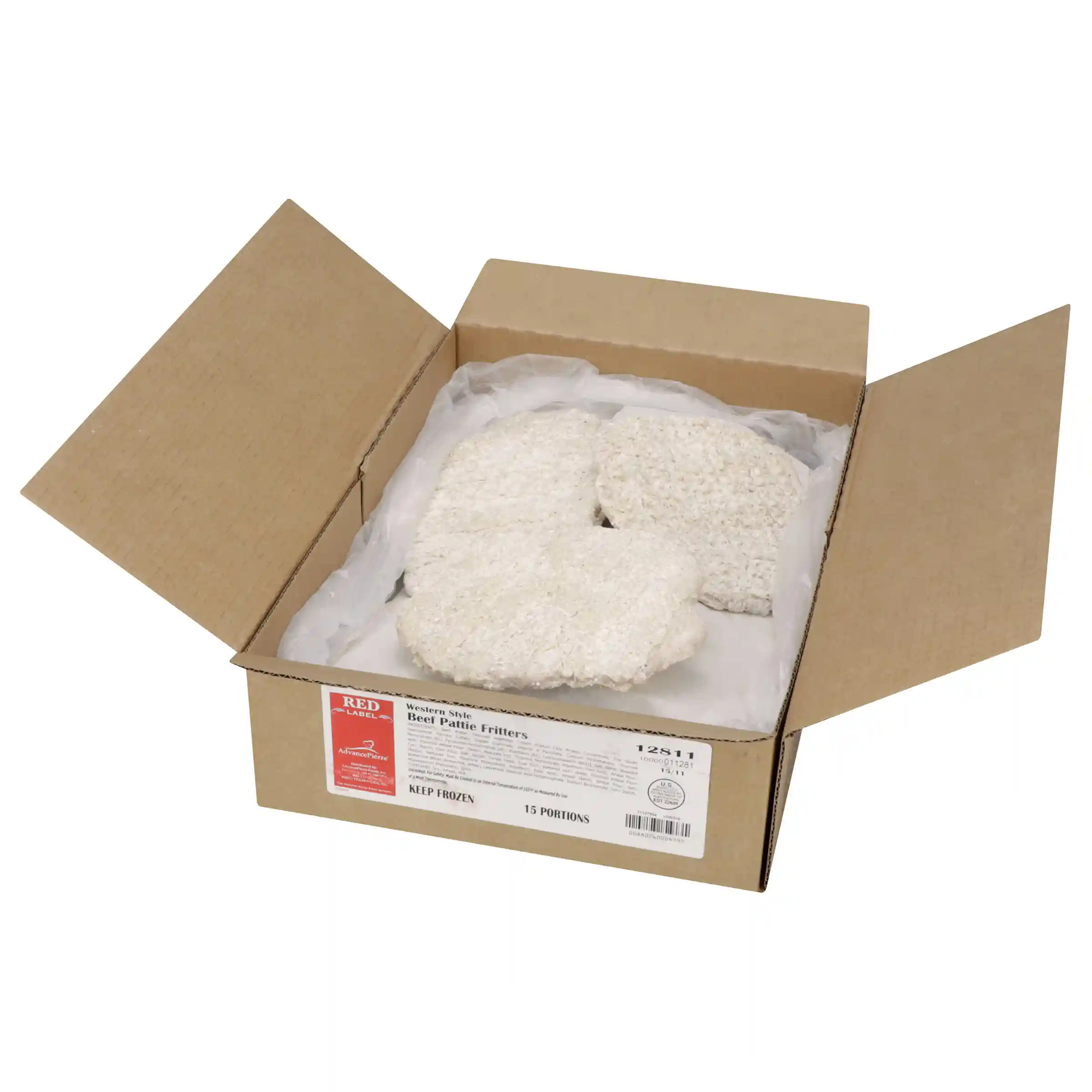 AdvancePierre™ Red Label Raw Breaded Naturally Shaped Western Style Beef Patty Fritters_image_4