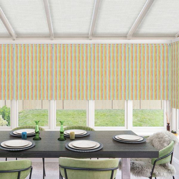Twirl Blackout Rainbow Roller Blind