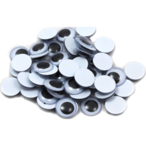 Creative Arts&trade; Wiggle Eyes, Round, 15mm, Black, Bag of 50