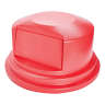 Rubbermaid Commercial, VENTED BRUTE, Dome, Resin, 55 gal, Red, Receptacle Lid