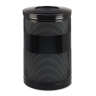 Rubbermaid Commercial, Classics, Perforated Open Top, 51 gal, Metal, Black, Round, Receptacle