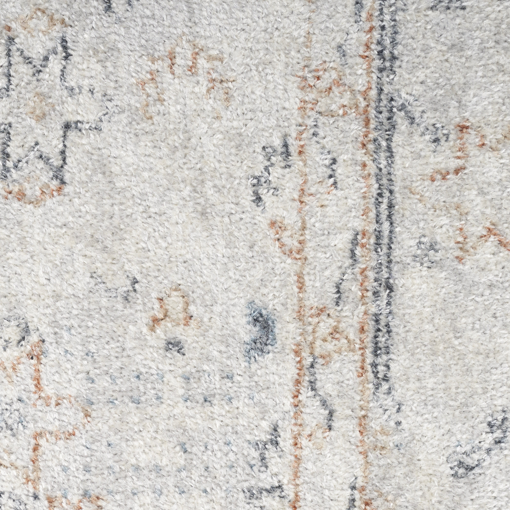 Nourison Astra Machine Washable 6'7" x 9' Light Blue Vintage Indoor Rug
