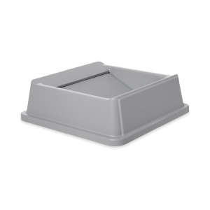 Rubbermaid Commercial, Untouchable®, Square, Resin, 35gal, Gray, Receptacle Lid