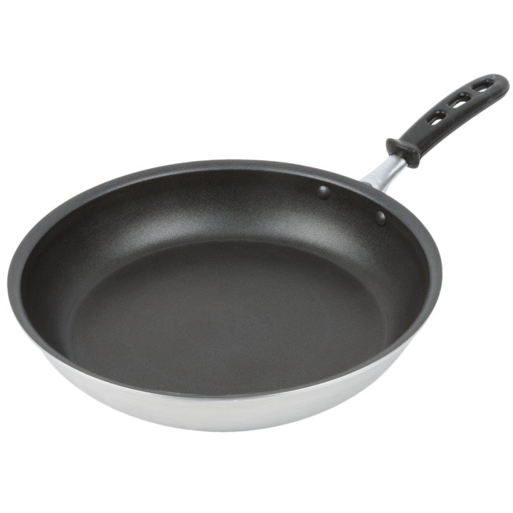 12-inch Wear-Ever® aluminum fry pan with CeramiGuard® II nonstick coating and TriVent silicone handle
