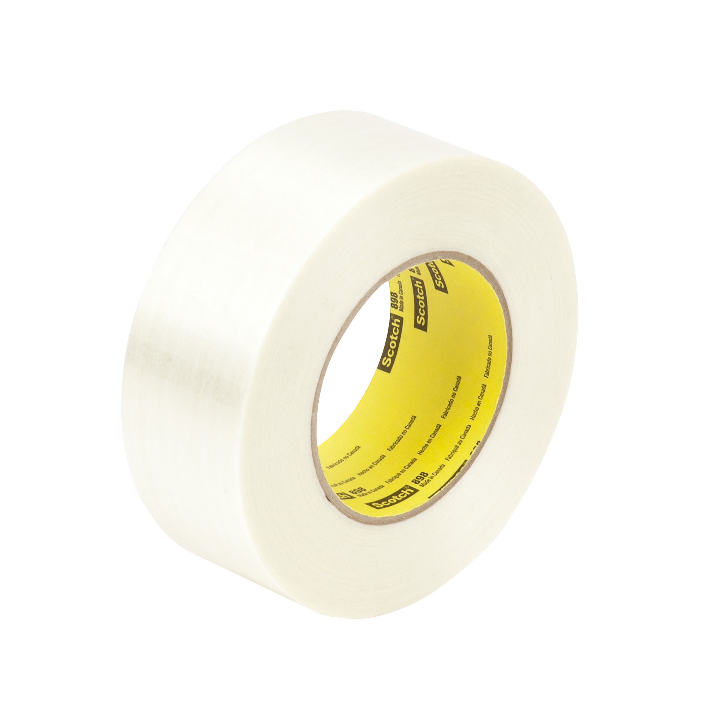 Scotch® Filament Tape 898, Clear, 72 mm x 55 m, 6.6 mil, 12 rolls per
case