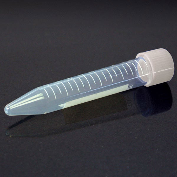 Globe Scientific TUBE CENTRIF 10ML ST 1000/CS CONICAL NATURAL CAP