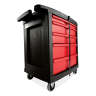 Rubbermaid Commercial, 5 Drawer Mobile Work Center, Black