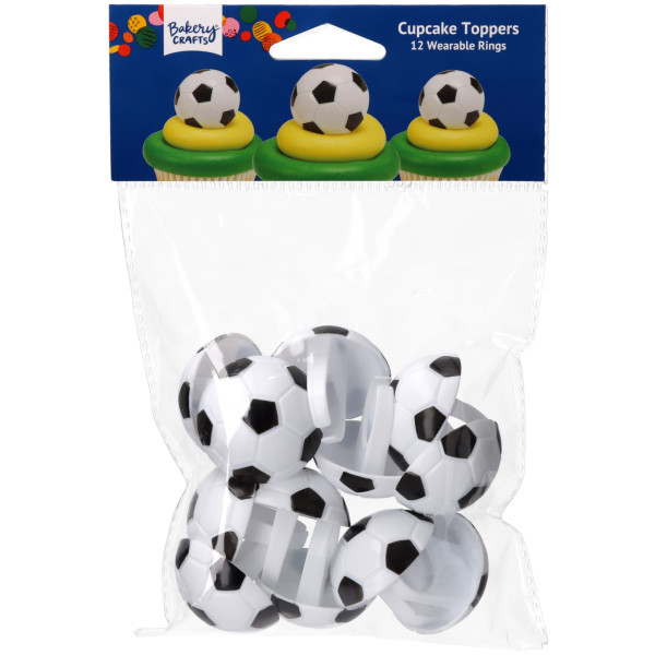 3D Soccer Retail Cupcake Rings