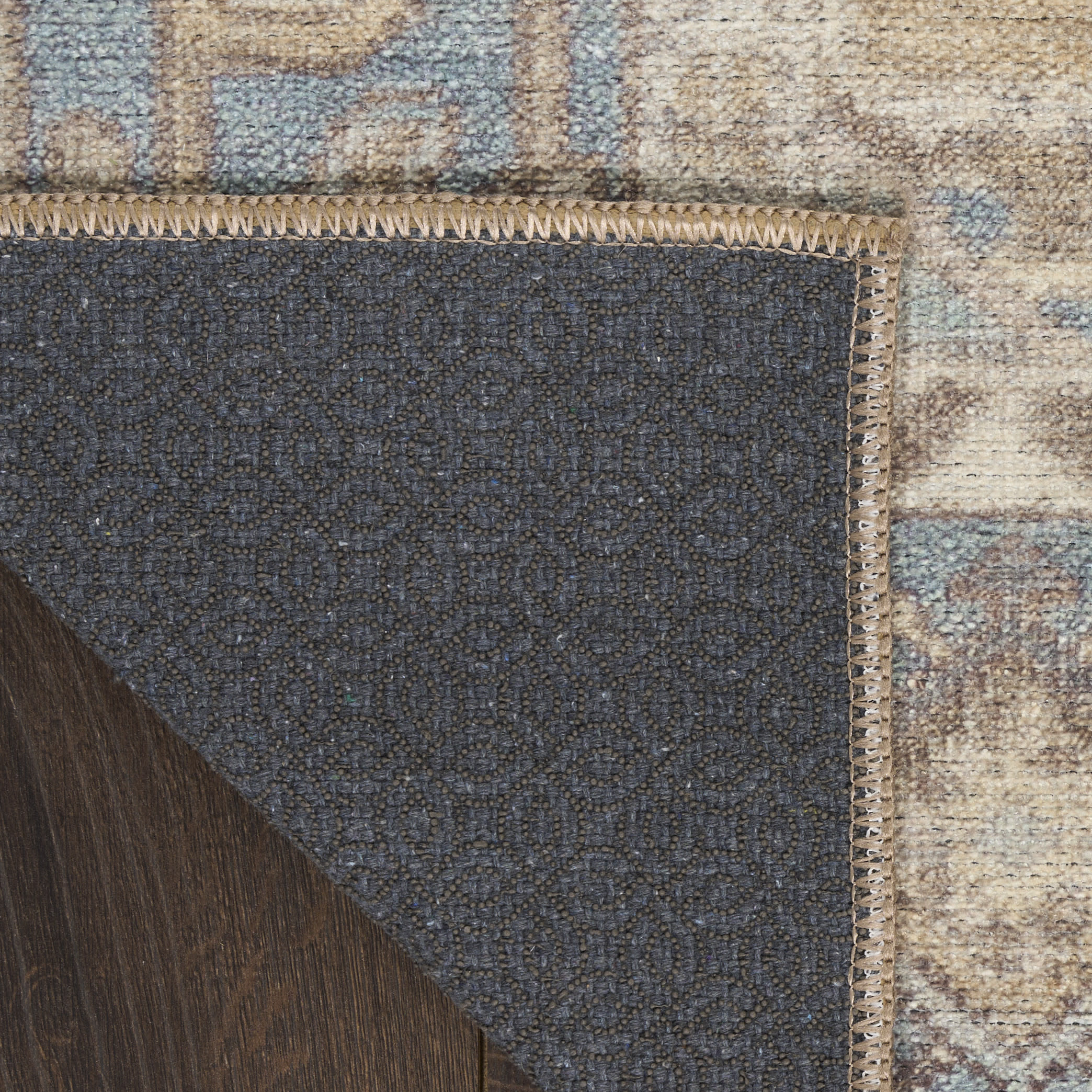 Nourison Vintage Washables 2'2" x 8' Blue Green Vintage Indoor Rug