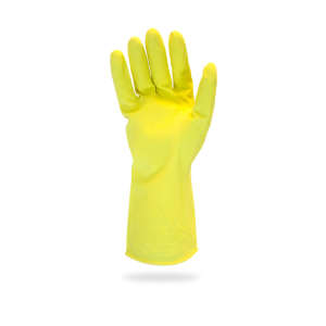 Hillyard, Safety Zone®, General Purpose Gloves, Latex, 16.0 mil, Powder Free, XL, Yellow