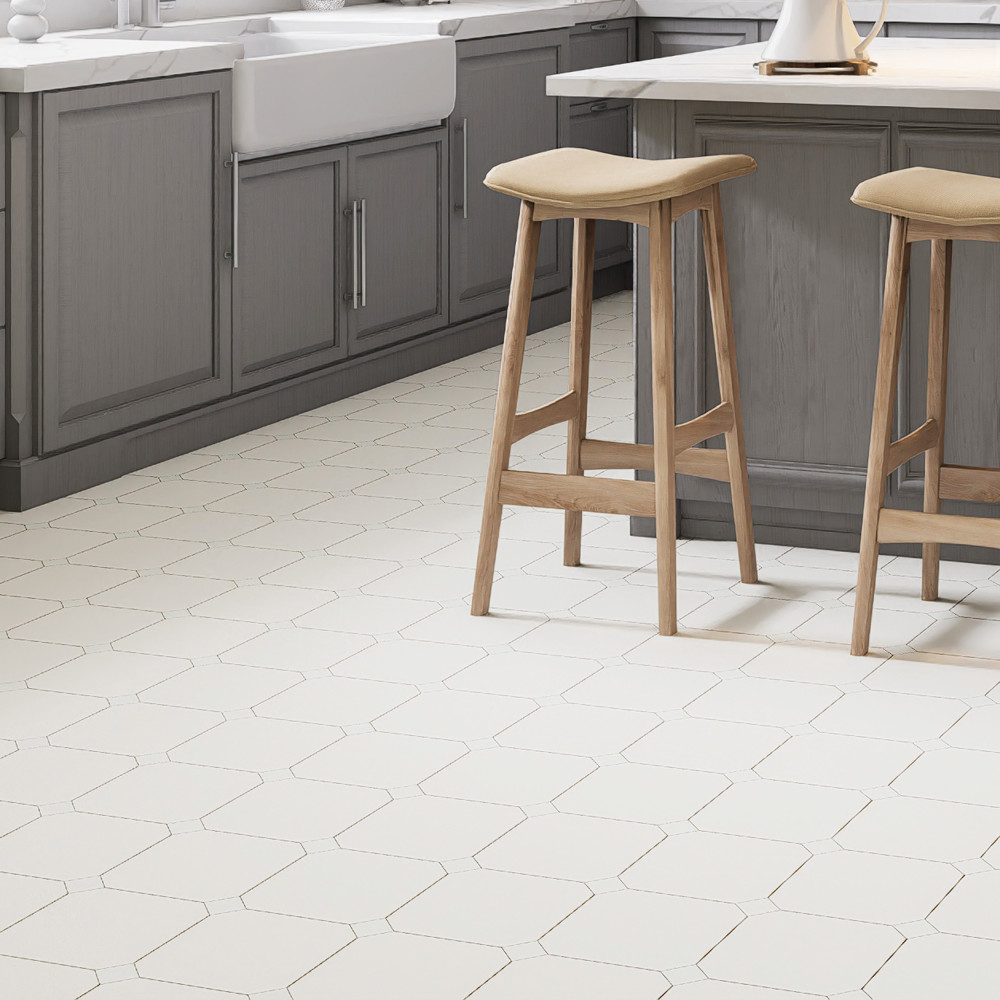 Vaudeville Octagon Nacar with Taco Nacar 7-7/8 in. x 7-7/8 in. Porcelain Floor and Wall Tile