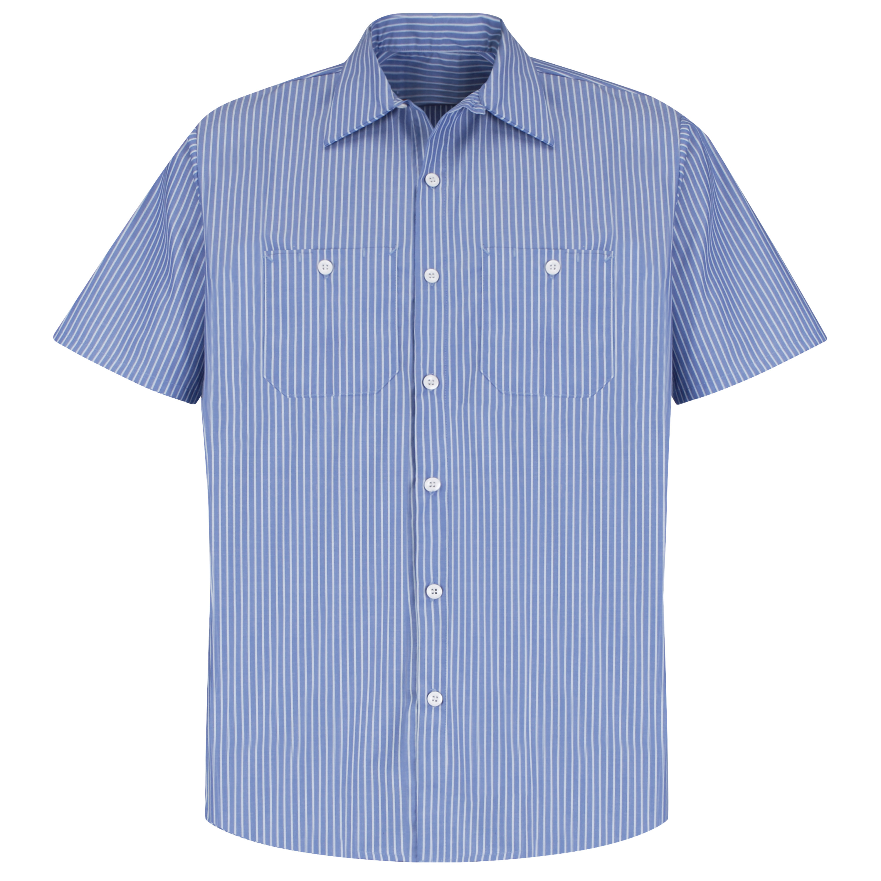Red Kap Men's Short Sleeve Striped Work Shirt - Picture 13 of 25