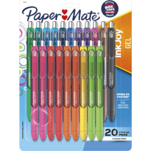 InkJoy Gel Pens, Medium Point (0.7mm), Assorted, 20 Count